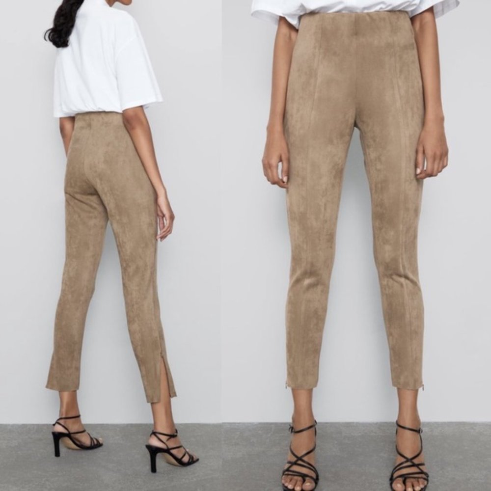 Zara Faux Suede Leggings